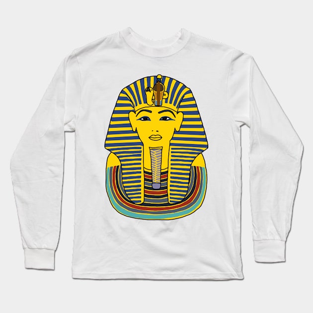 Tutankhamun Illustration Long Sleeve T-Shirt by ThingRubyDoes